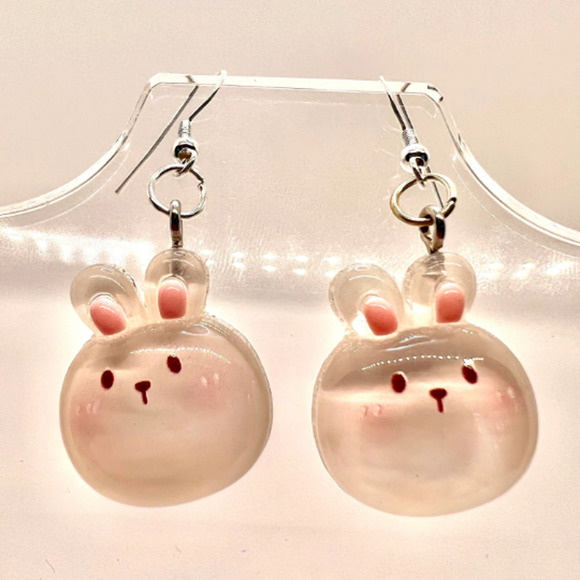 Handmade Jewelry - Bunny Rabbit Earrings - Easter Earrings - Farm Earrings - Animal Earrings
